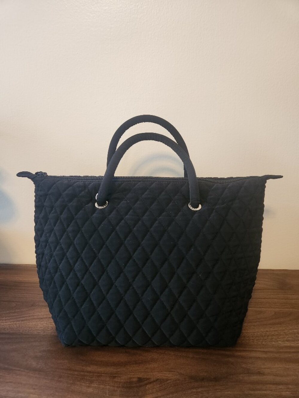 Black Quilted Vera Bradley Tote